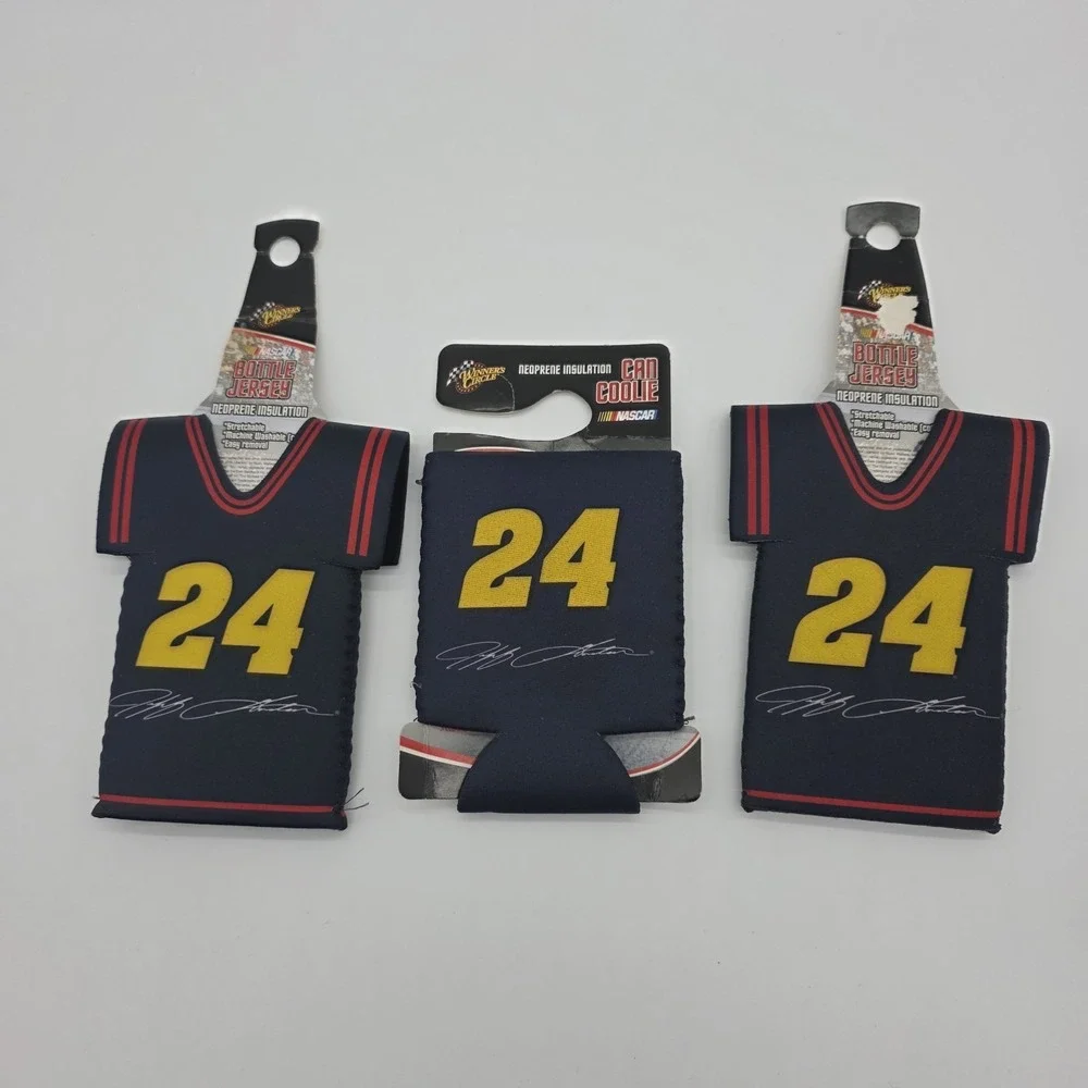 Vtg Jeff Gordon #24 Dupont (2) Bottle Koozies  (1) Can Koozie Winners Circle NEW